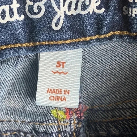 Cat & Jack Girls Denim Cit Off Shorts Size 5T New - Picture 3 of 6